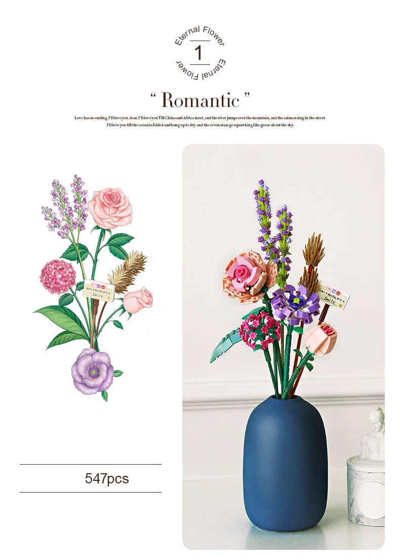 LOZ-1661 serie de plantas, bloque de construcción de simulación, maceta, cerezo suculento, modelo para el hogar, decoración, juguete de bloques de construcción para niña