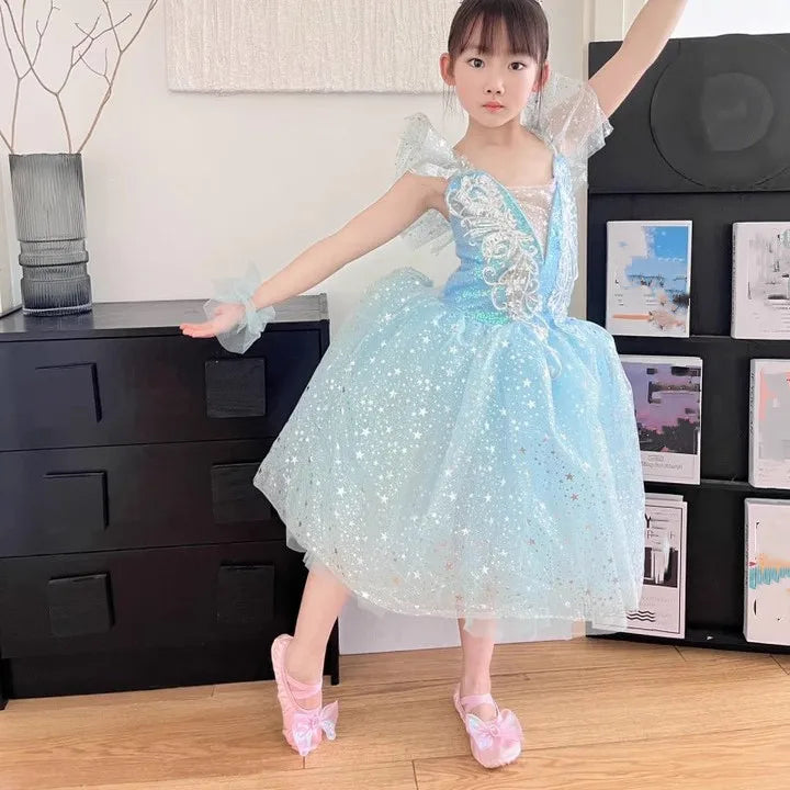 Vestido de Ballet Tutú para Niñas, Traje de Bailarina Infantil