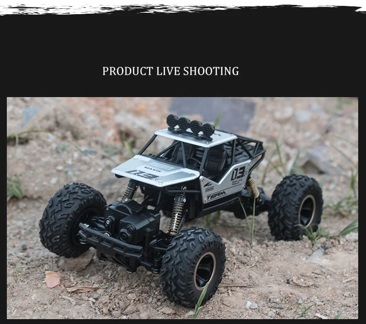 Auto RC 4x4 Todoterreno Control Remoto 1:12 OiKe con Luces LED