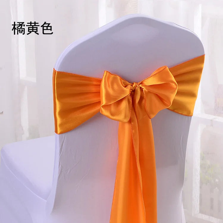 Fajas de Satén para Sillas Decoración de Boda x10
