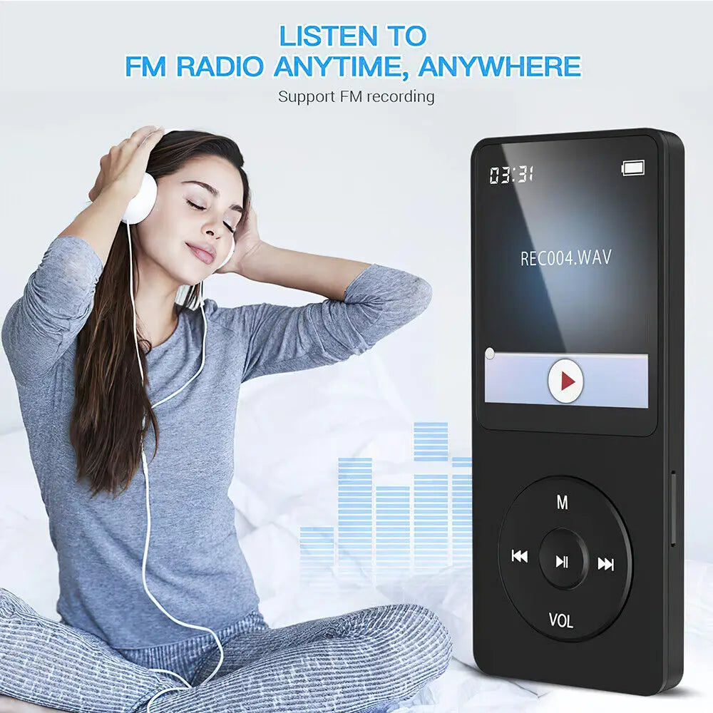 Mini Reproductor MP3/MP4 Bluetooth 128GB con Radio FM