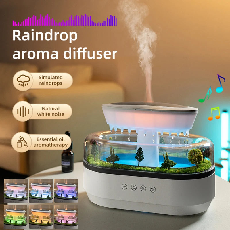 Humidificador Gota de Lluvia con Luz Ambiente