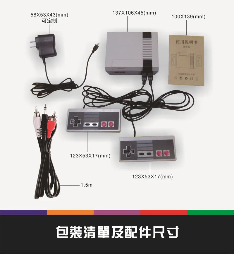 Consola de videojuegos Retro SNES portátil para reproductor de juegos doméstico SNES salida AV juego SFC620 integrado con mando con cable para niños