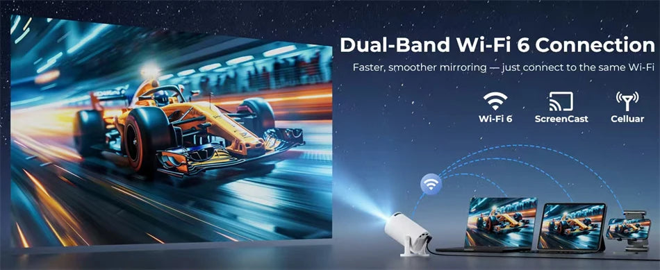 Nuevo Proyector HY300 2026, 4K, Android 11, Wifi6, 290ANSI, Allwinner H713, BT5.0, 1080P, 1280*720P, Cine, Portátil para Exteriores ﻿