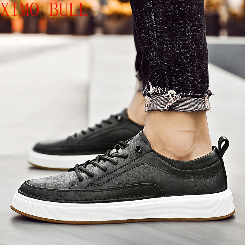Zapatos de cuero genuino para hombre de marca, cómodas plantillas de suela blanda, zapatos Oxford informales para hombre, calzado deportivo para exteriores