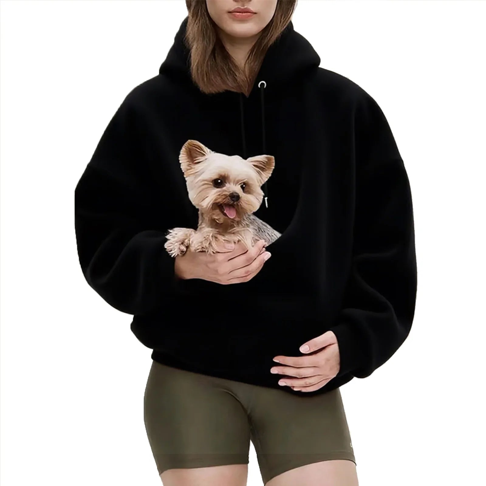 Sudadera con capucha de otoño 2026 para mascotas, con bolsillo grande tipo canguro para perros, para llevar al aire libre