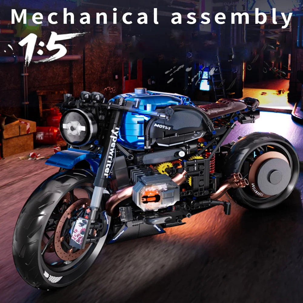 Juego de coches de juguete de bloques de construcción para niños, coche de carreras mecánico, modelo de motocicleta mecánica, juguetes de montaje de modelo de coche