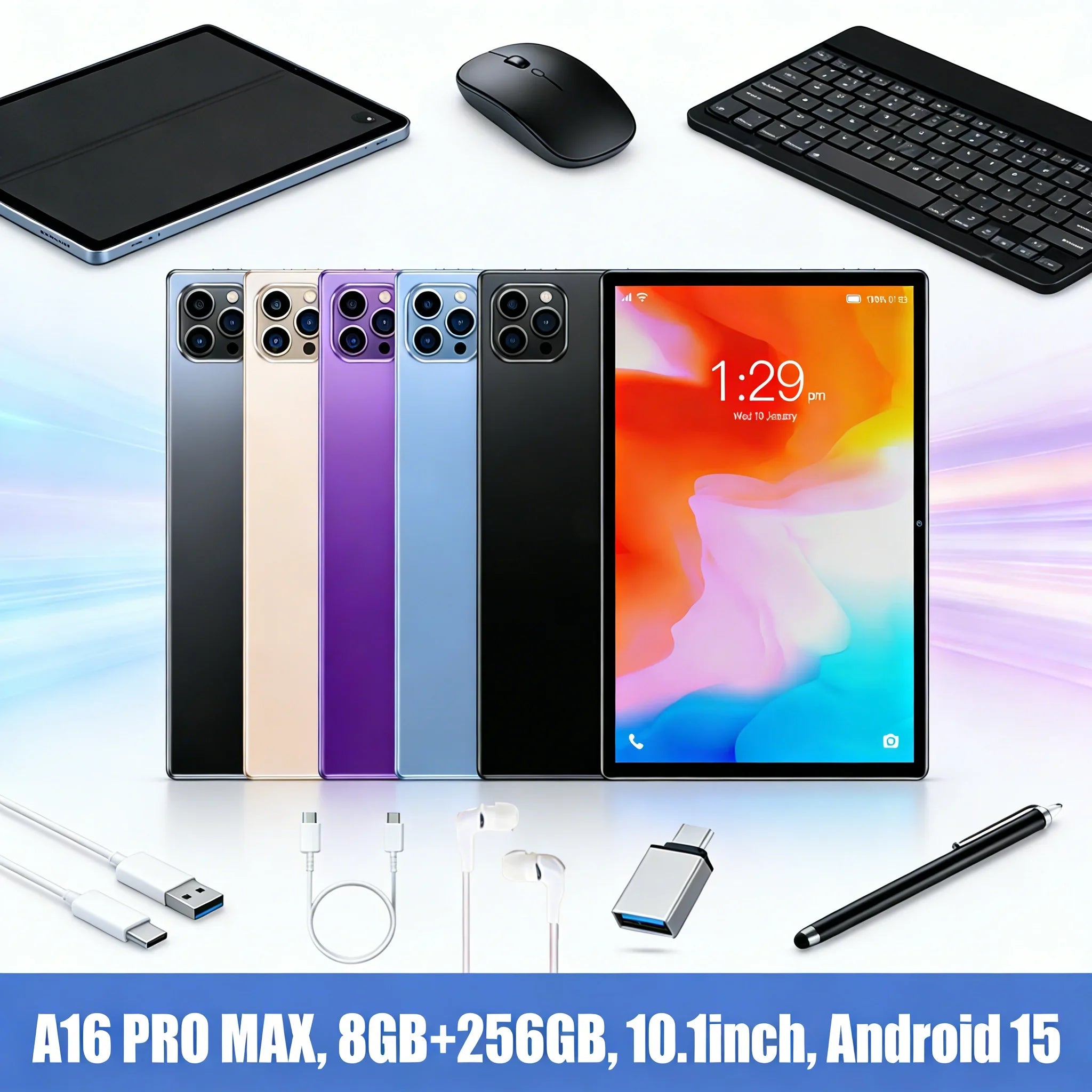 Tablet 16 Pro Max, 8GB RAM, 256GB ROM, Android 15, Tablet Inteligente de Alto Rendimiento, Superventas