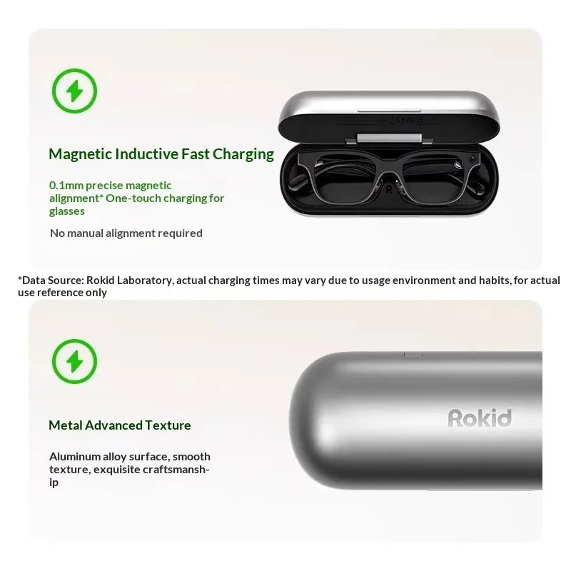 Estuche de Carga Exclusivo para Gafas Rokid AI, Compartimento de Carga Original Oficial, Accesorios