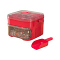 Máquina de hielo de 50 cubos con tapa de fácil prensa, máquina para hacer cubitos de hielo de doble capa, refrigerador, caja de hielo para almacenamiento de hielo para el hogar