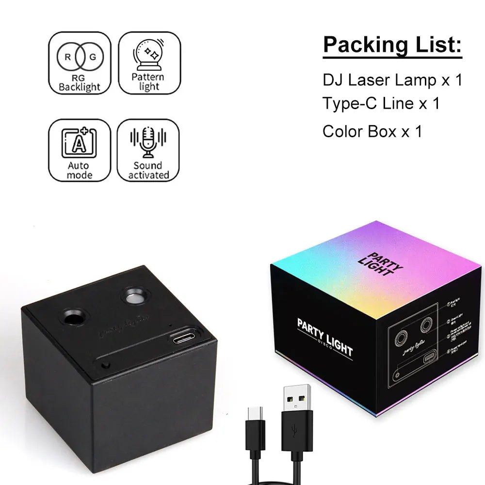 Mini Luz Láser Recargable para Fiesta y Escenario