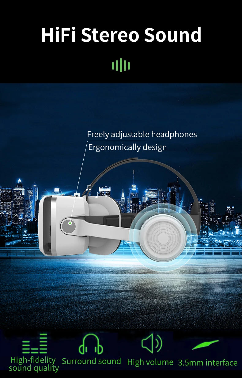 Gafas de realidad Virtual VR, dispositivos de auriculares 3D, lentes para casco Viar, inteligentes para teléfonos inteligentes, auriculares para teléfono móvil Realidade