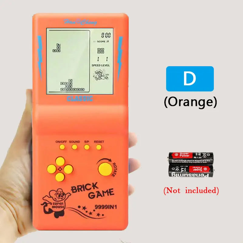 Consola de Juegos Retro Portátil Tipo Tetris, Pantalla Grande para Niños