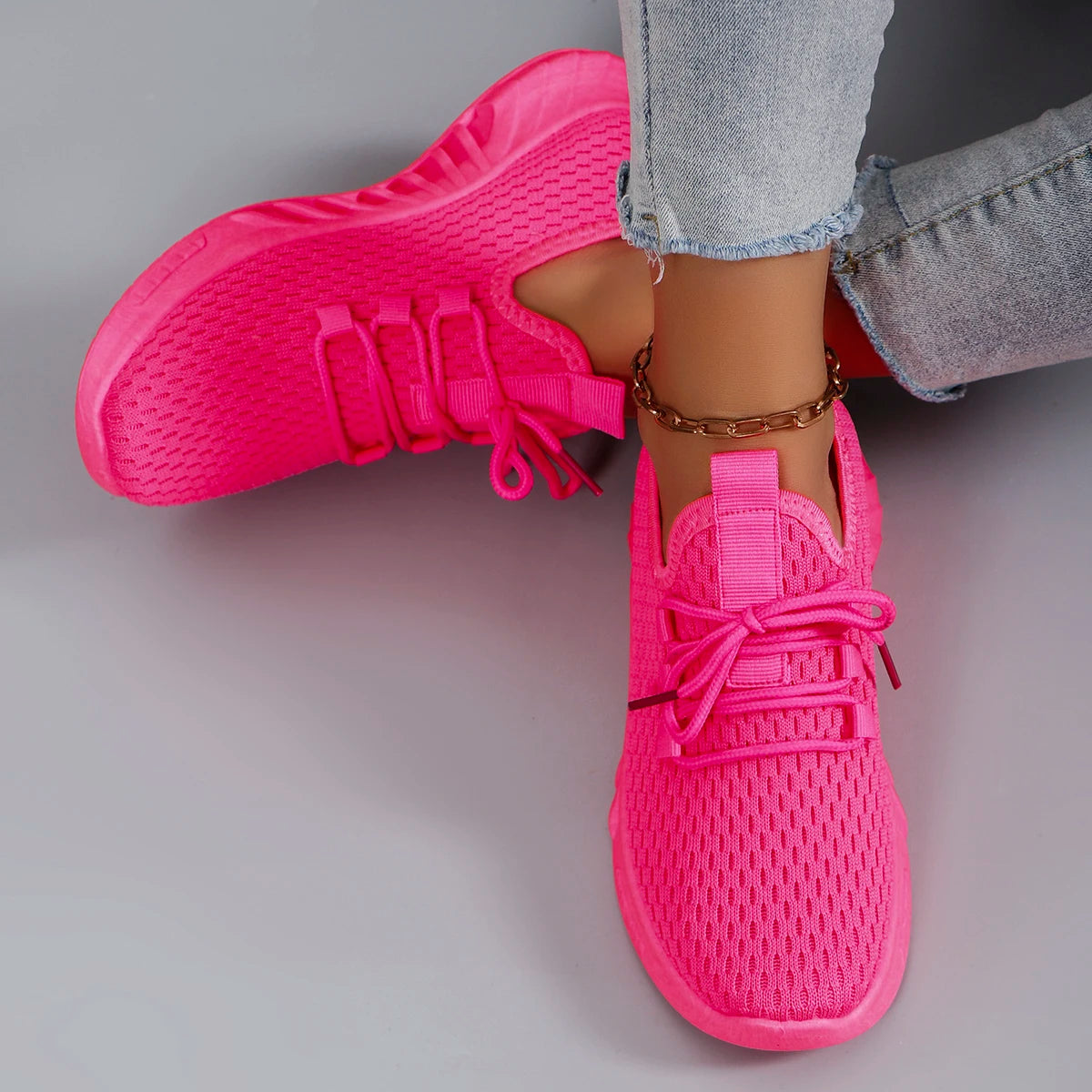 Zapatos planos de malla transpirable de verano para mujer, zapatos deportivos informales, liquidación, envío gratis