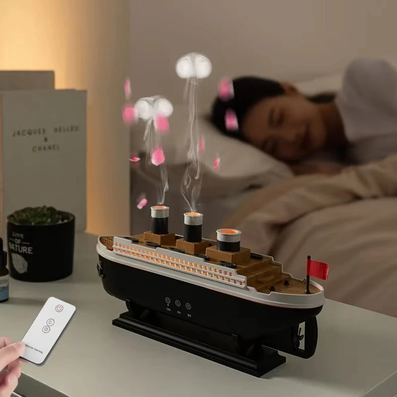 Humidificador Barco Titanic 250ml Control Remoto