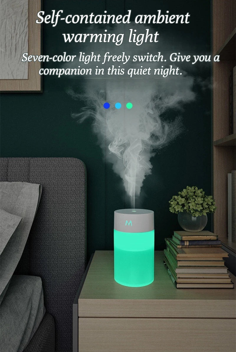 Mini Humidificador Difusor de Aroma USB 180ml