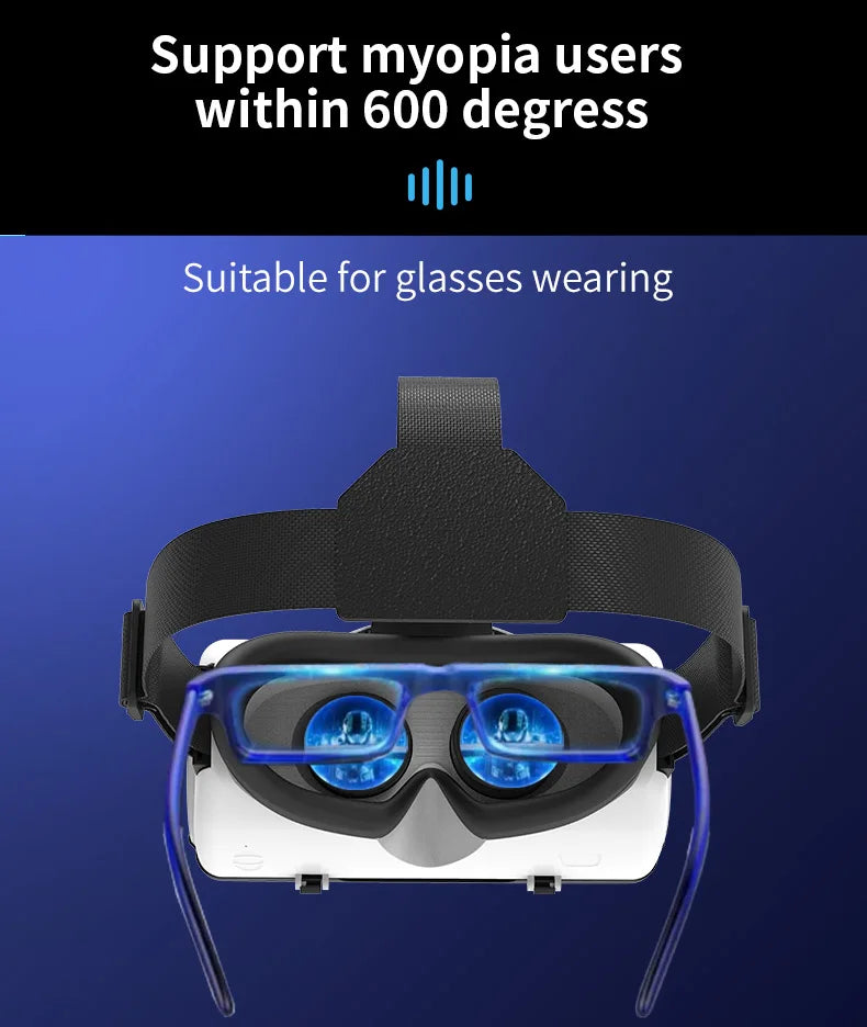 Gafas de Realidad Virtual 3D para Teléfono Móvil, Casco con Lentes para Smartphone, Dispositivo de Realidad Virtual, Visor para Celular