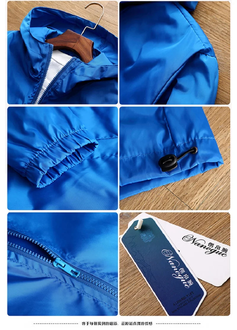 Chaqueta Cortavientos Deportiva con Cremallera para Hombre