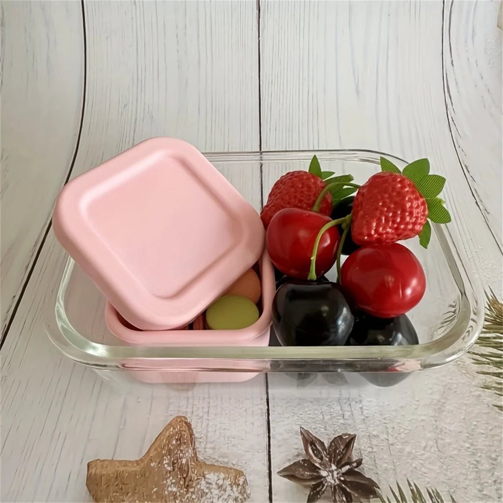 Fiambrera de silicona para niños de 100ml, tazón de comida complementaria, caja de comida complementaria para huevos al vapor, horno microondas