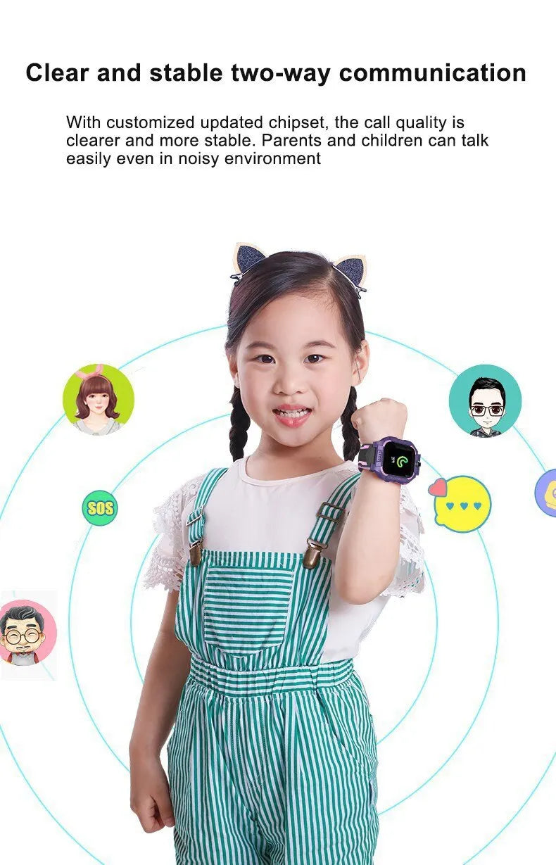 Reloj inteligente para niños 2026 nuevo reloj inteligente con tarjeta Sim para niños llamada Sos teléfono cámara Chat de voz foto niño niña regalo pantalla a Color Q19