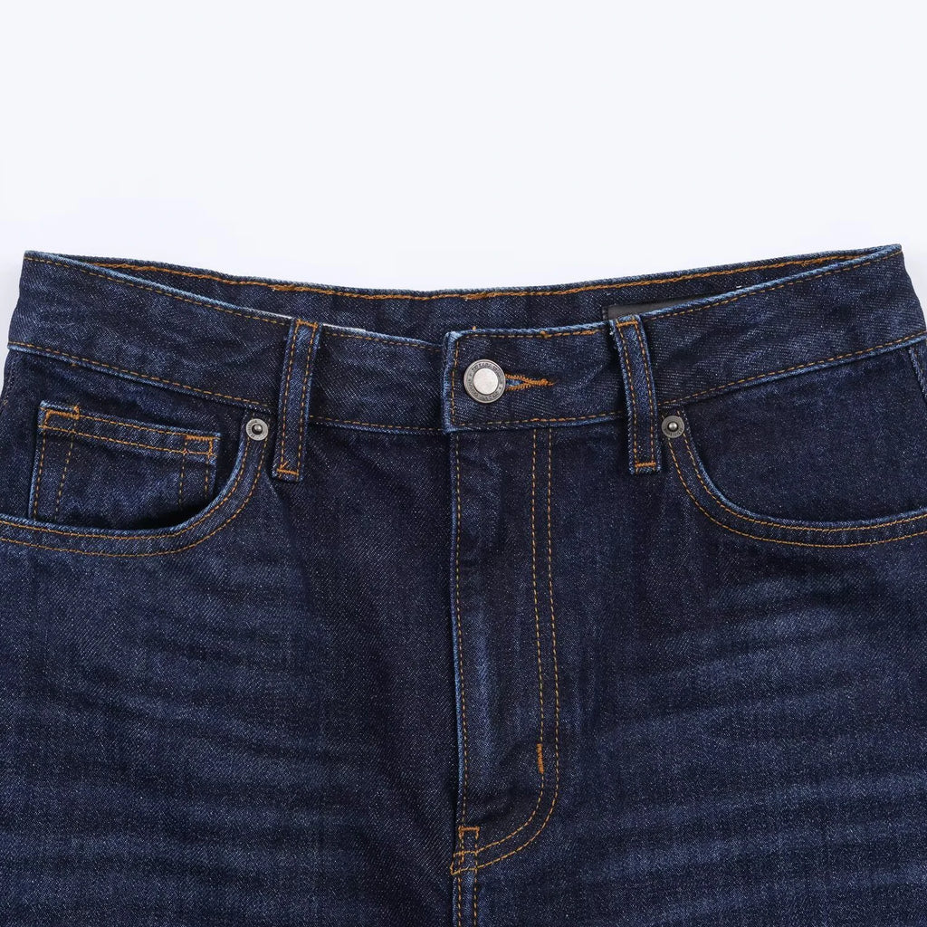 Pantalones Vaqueros en Forma de Cubo de Cintura Alta para Mujer