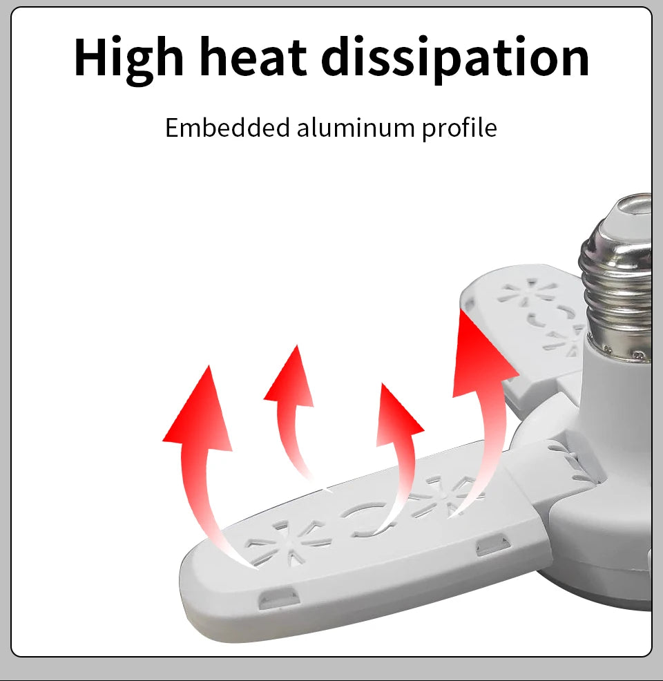 Bombilla LED Plegable E27 para el Hogar y Garaje