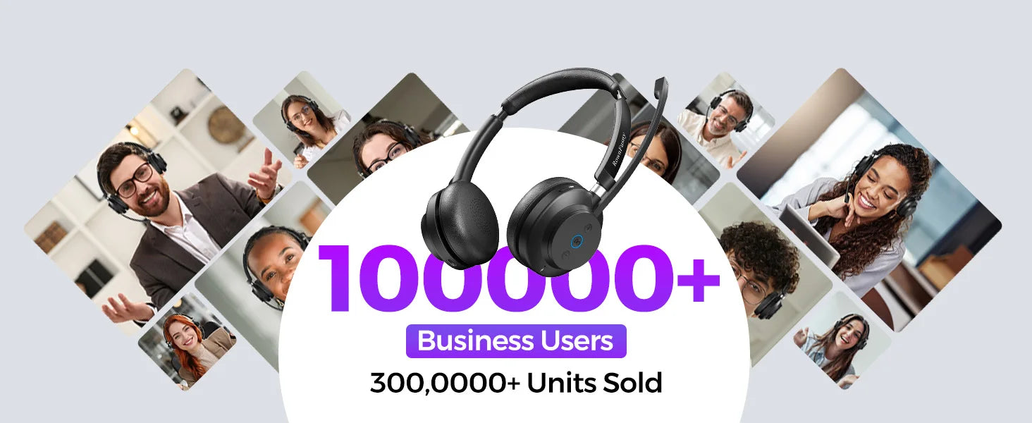 Rownfusny Auriculares Bluetooth Dongle USB Call Center