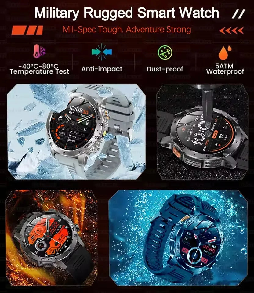 Reloj Inteligente Deportivo AMOLED con Batería 1000mAh, Brújula y GPS