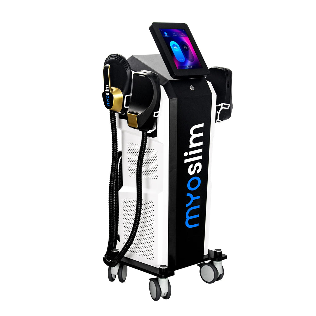 Myoslim 15 Tes 6500W NEO Slimming Nova, Quemador de Grasa, Estimulación Muscular EMS, Estimulación Electromagnética Corporal, Pantalla Plegable Profesional