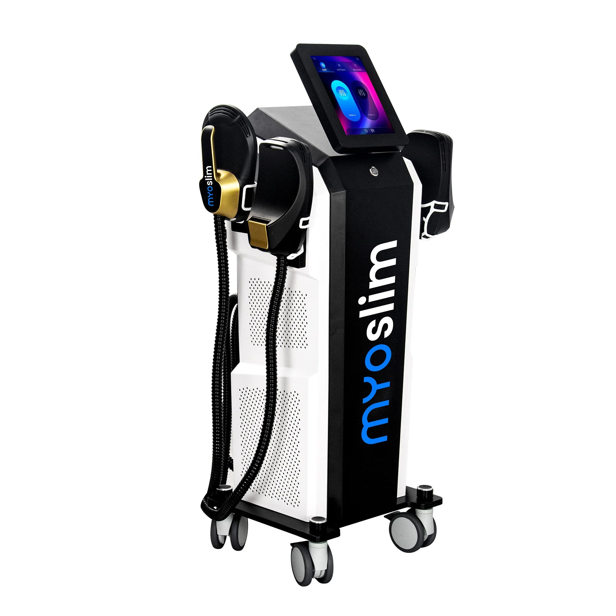 Myoslim 15 Tes 6500W NEO Slimming Nova, Quemador de Grasa, Estimulación Muscular EMS, Estimulación Electromagnética Corporal, Pantalla Plegable Profesional