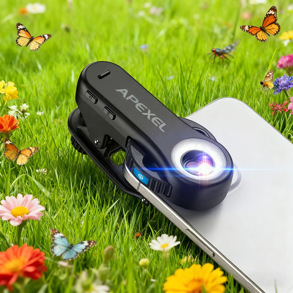 Microscopio HD 3 en 1 para Smartphone con Luz LED