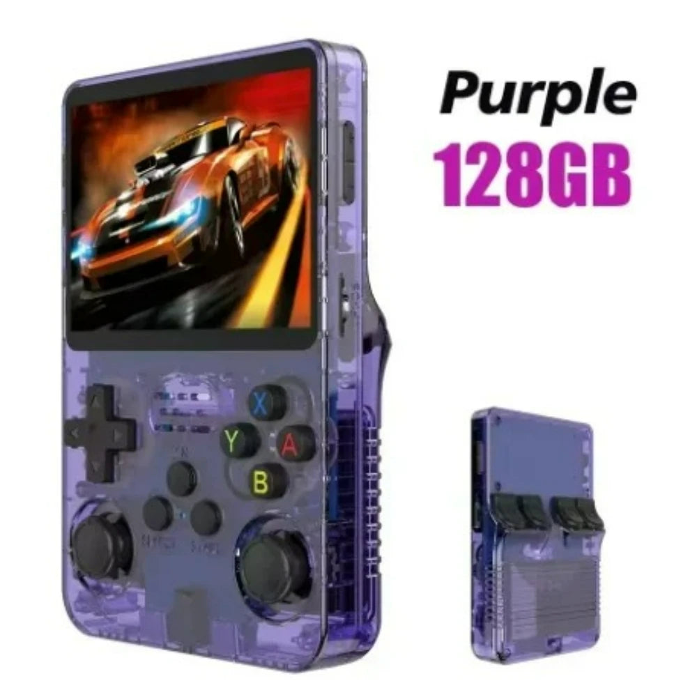 Consola de Juegos Portátil R36S, Pantalla IPS de 3.5 Pulgadas, 64G, Consola de Juegos Retro Clásica, Reproductor de Videojuegos de Bolsillo