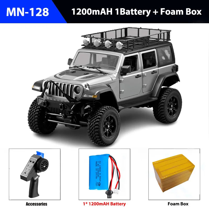 Buggy RC Crawler 4x4, Escala Completa con Luces LED