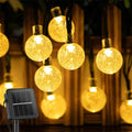 Guirnalda solar 200 LED globo de cristal impermeable para jardín