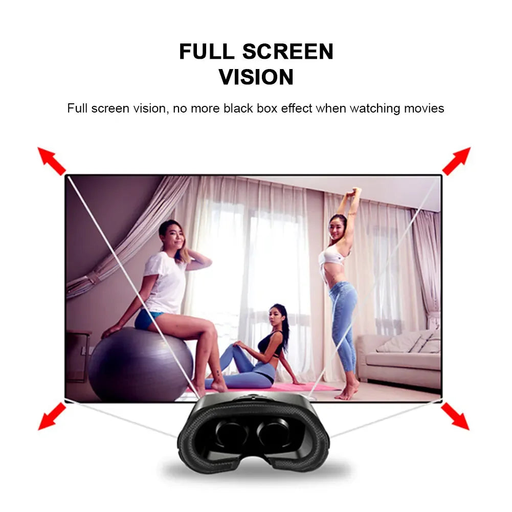 VRG Pro gafas de realidad Virtual VR dispositivos de auriculares Viar gafas de casco 3D lentes inteligentes para teléfono inteligente juego de teléfono móvil