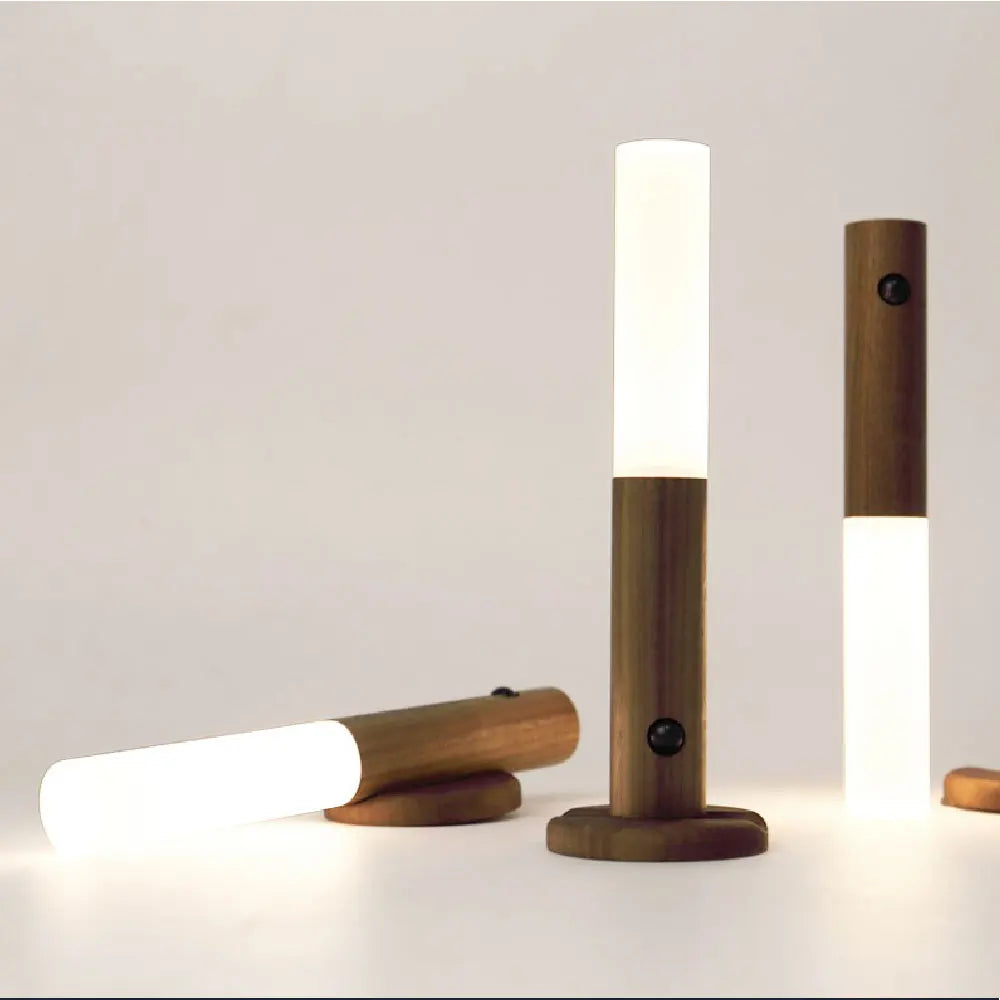 Luz LED nocturna USB, lámpara de pared magnética, armario de cocina, luz para el hogar, escalera, dormitorio, mesa, lámpara de movimiento, iluminación de noche