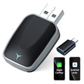 Adaptador Spedal 2 en 1 con cable a inalámbrico CarPlay y adaptador inalámbrico Android Auto Plug & Play