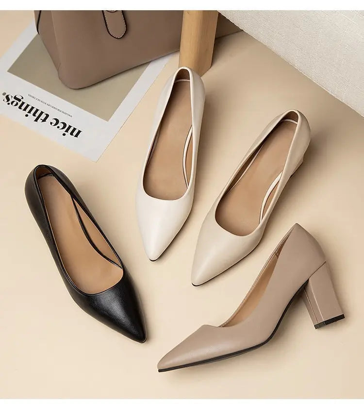 Zapatos de Tacón Fino Puntiagudo Charol para Mujer