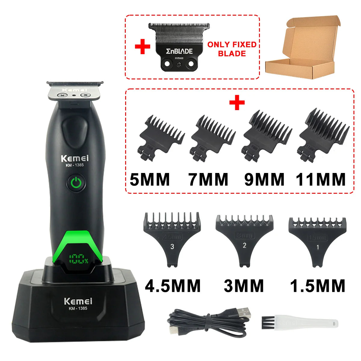 Cortadora de Pelo Profesional para Hombre, Cuchilla DLC, Motor DCM 7500 RPM