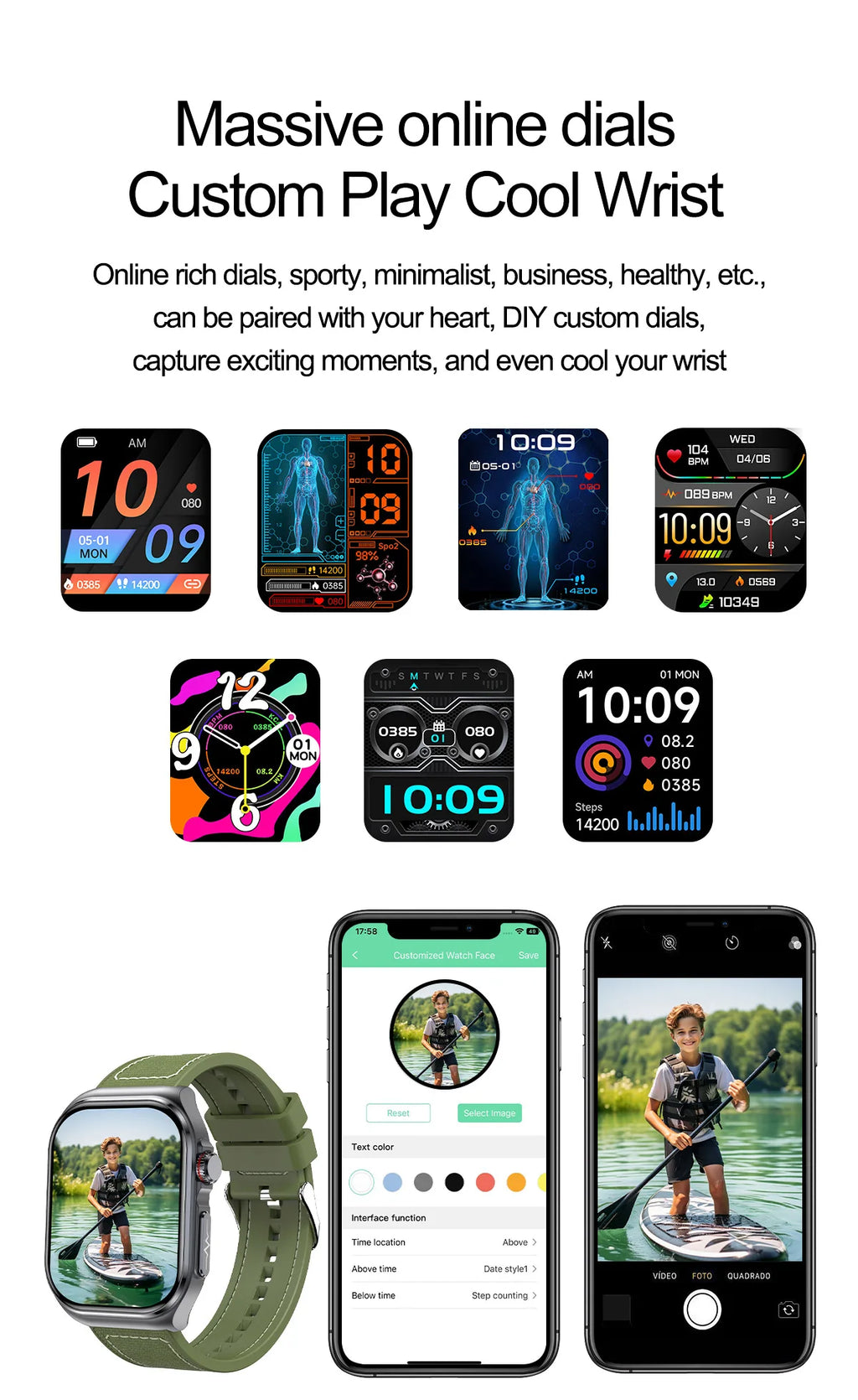 LIGE ET585 Reloj Inteligente AMOLED ECG