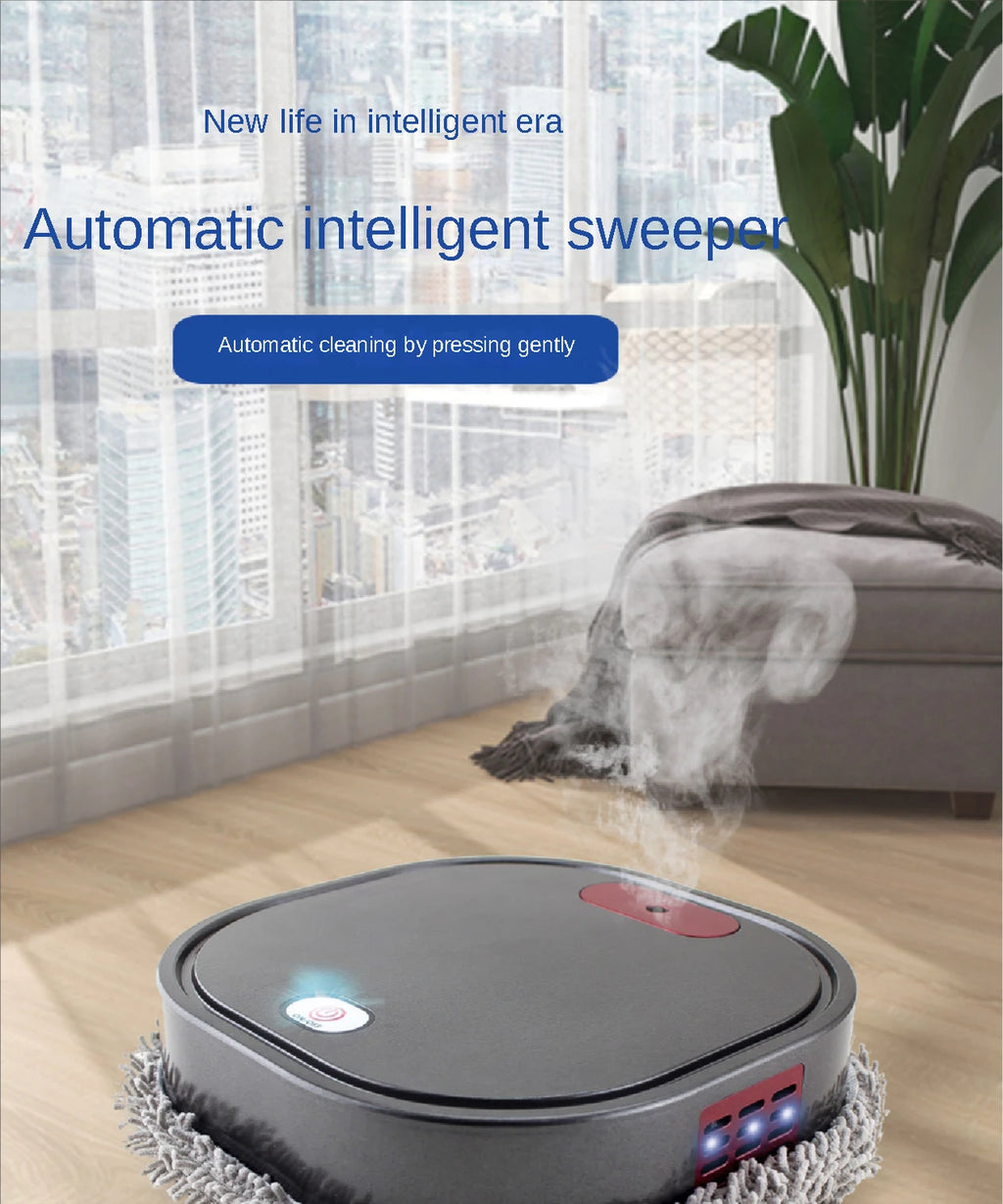 Robot de Limpieza Inteligente 3 en 1, Fregona Húmedo y Seco, Aspirador Recargable