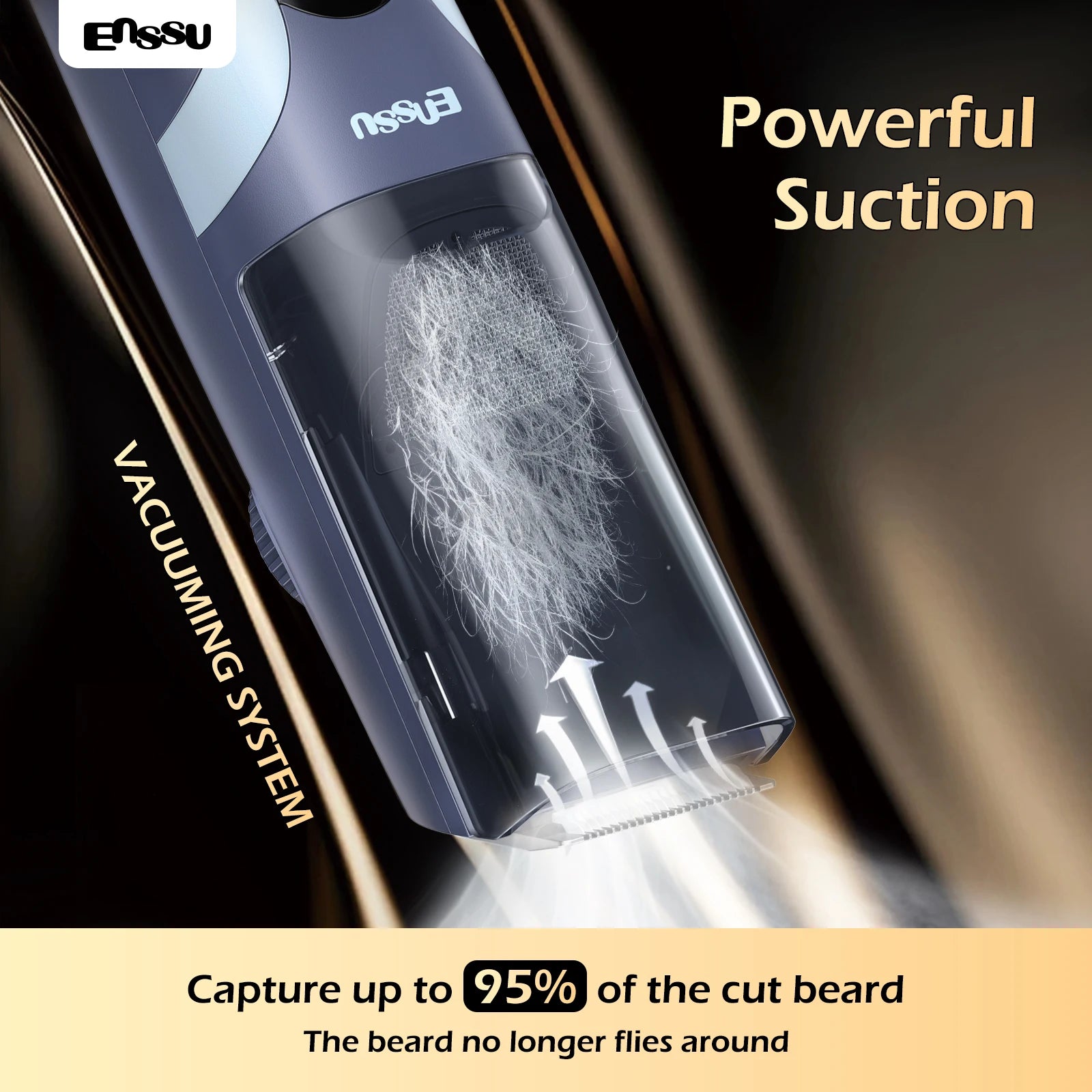 Cortadora de Pelo Profesional al Vacío para Hombres, Recargable por USB, Recortadora de Barba Eléctrica para Uso Doméstico