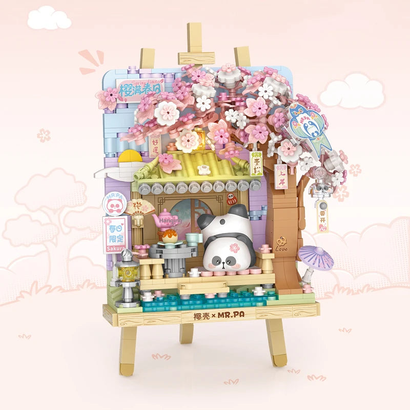 Bloques de Construcción LOZ Panda Pixel Art, Modelo MOC DIY, Mosaico Decorativo de Escritorio, Regalo Coleccionable para Adultos, Cumpleaños, Festividades