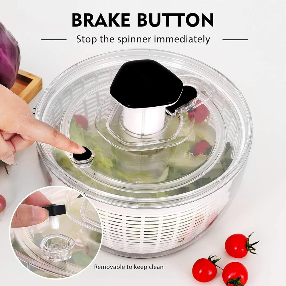 LMETJMA-espeador de ensalada de 6,3 QT, secador de lechuga grande, Spinner de una sola mano, fácil de presionar, secador de verduras grande, mezclador de ensalada, lavadora JT251