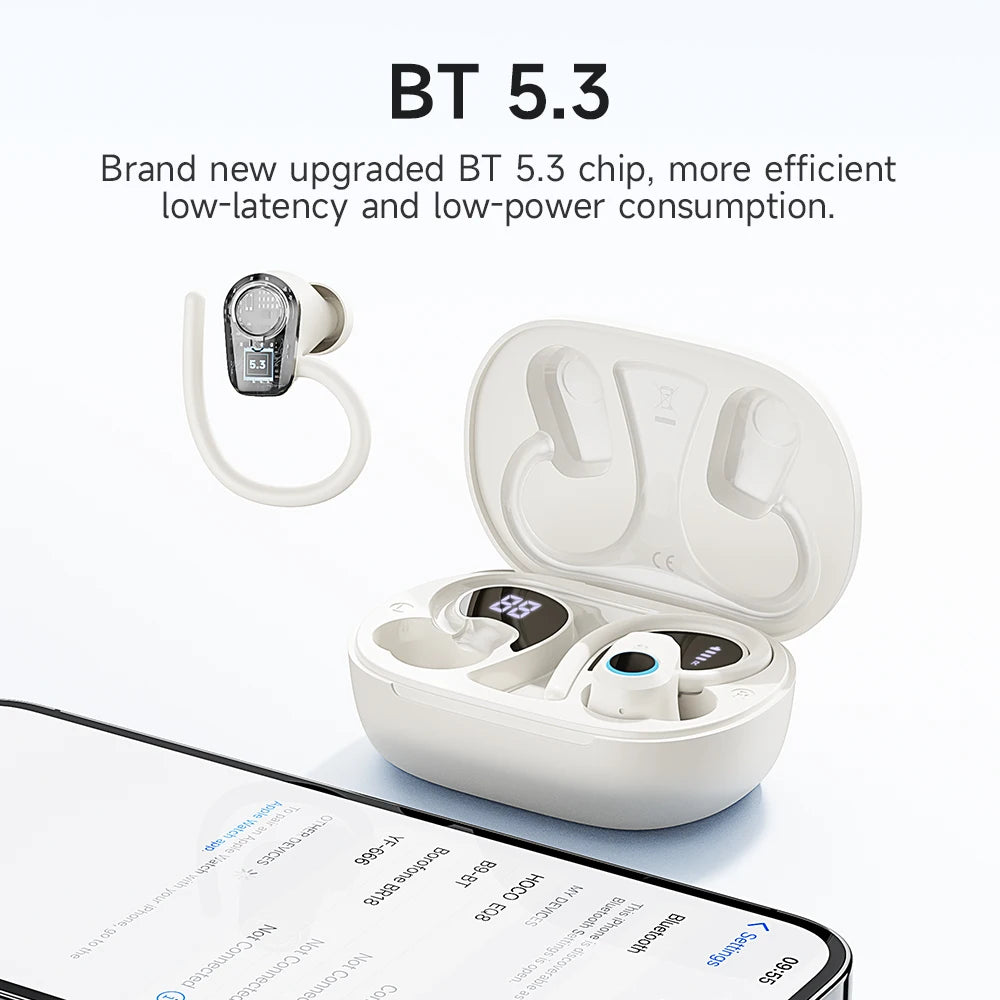 HOCO EQ8 Auriculares Bluetooth 5.3 Pantalla LED HiFi