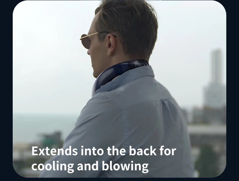 Nuevo ventilador de cuello portátil, aire acondicionado de cuello de 5200mAh, ventilador de refrigeración Semiconductor recargable, ventilador Personal para exteriores, refrigerador portátil