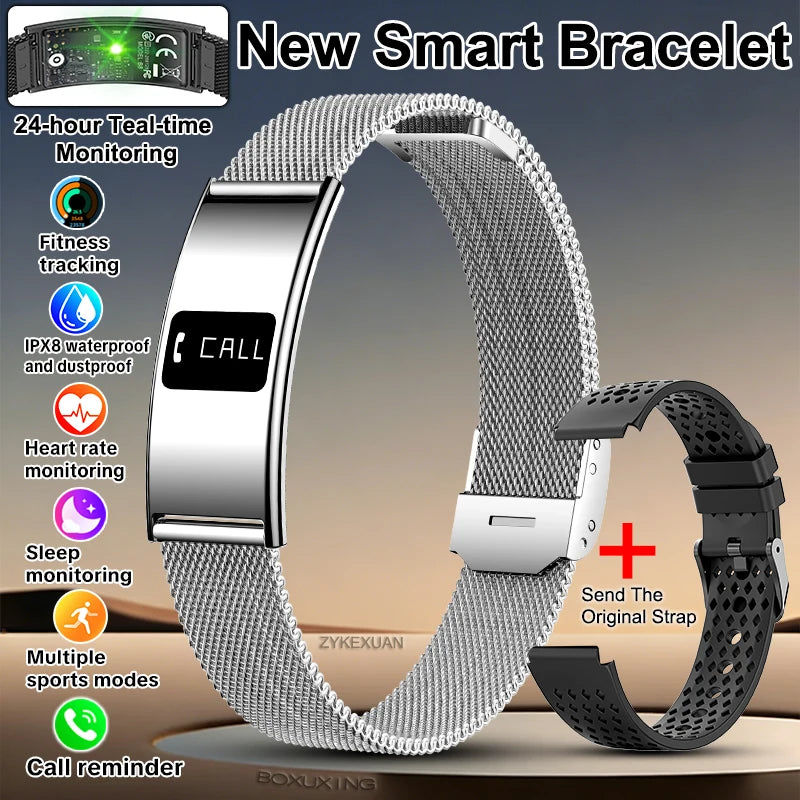 Pulsera Inteligente Deportiva Resistente al Agua IPX8 con Monitor de Salud