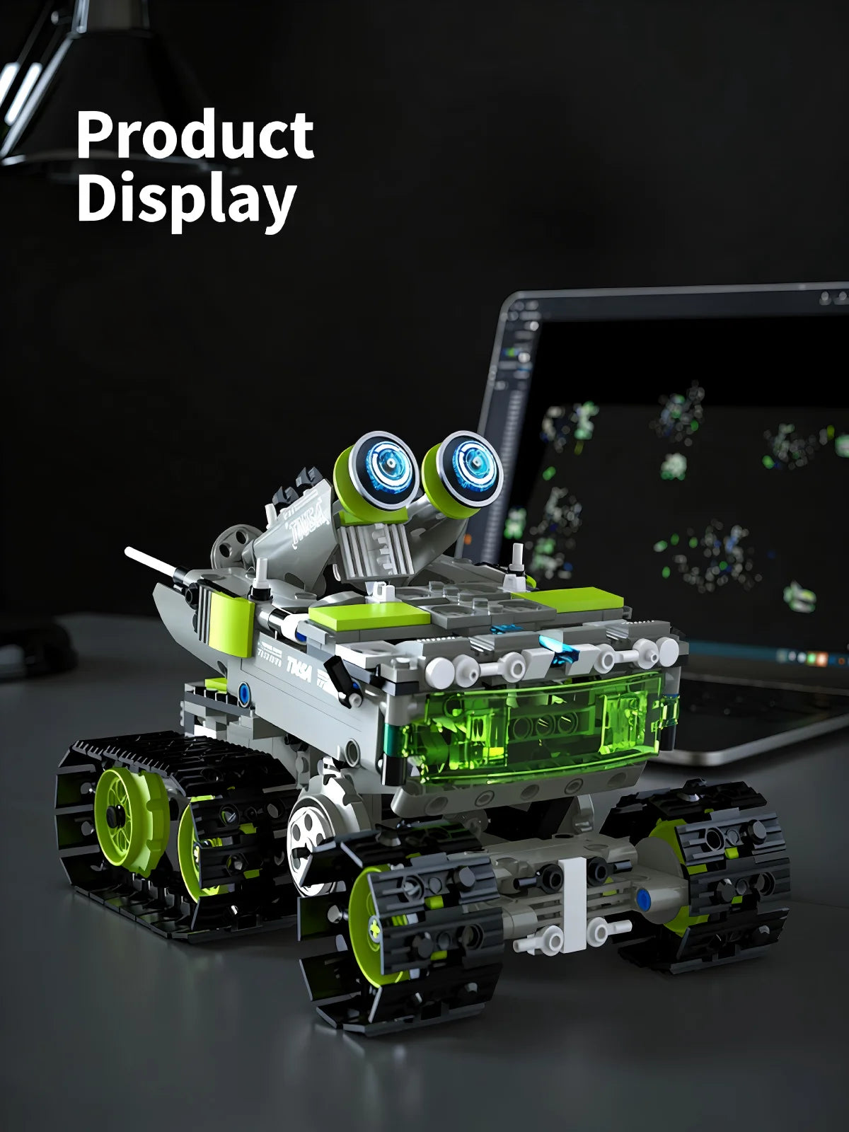 Bloques de construcción de robots con control remoto programable, juego de juguetes de ensamblaje electrónico de 757 piezas, decoración del hogar, regalos de cumpleaños y días festivos