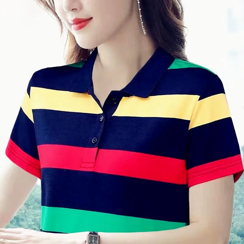 Camiseta Vintage de Manga Corta para Mujer