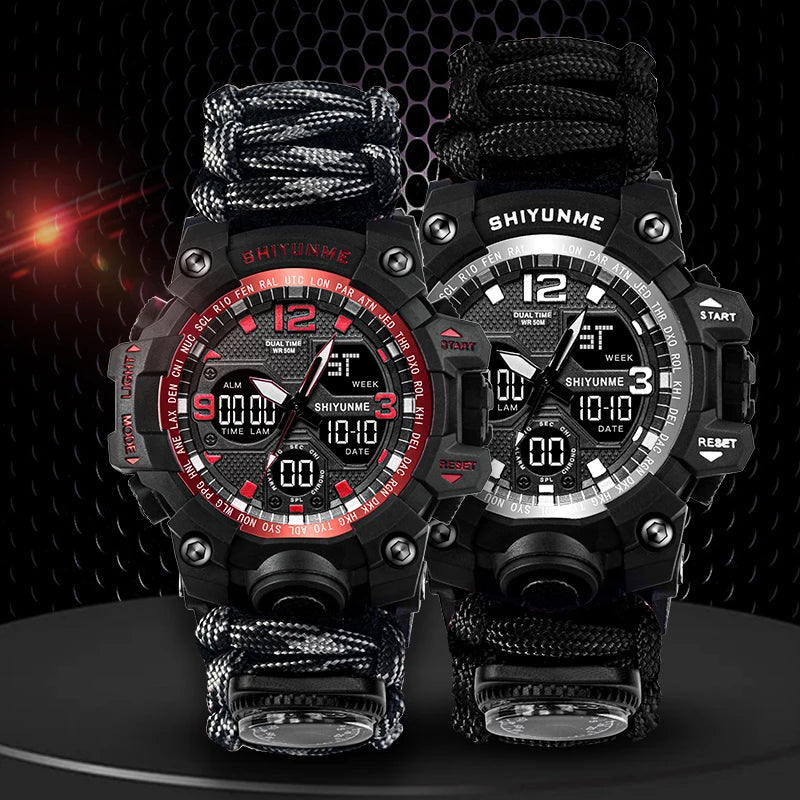 Reloj Militar SHIYUNME para Hombre con Brújula, LED y Temperatura